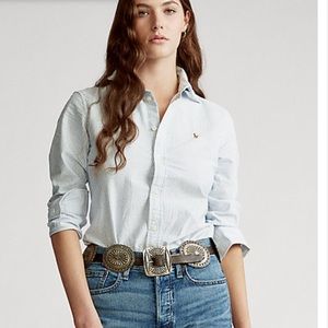 Ralph Lauren Custom Fit blue pinstripe